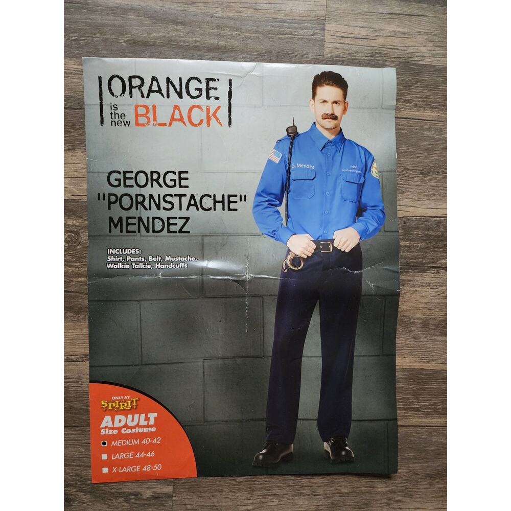 Spirit Halloween Adult M Police Officer Costume Orange Is The New Black - Picture 9 of 9